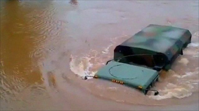 A submerged vehicle
