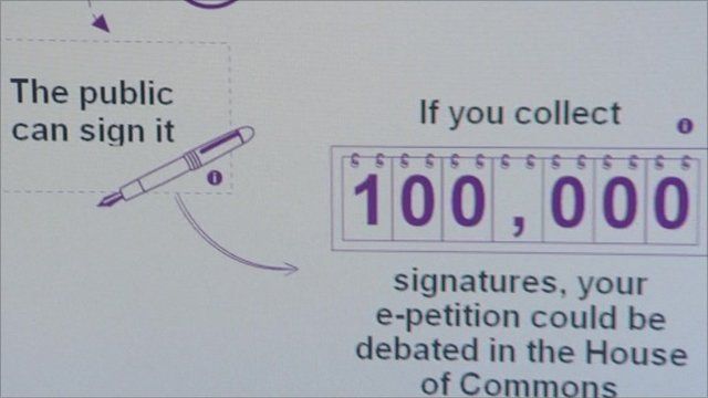 E-petition graphic