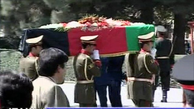 Coffin of Burhanuddin Rabbani