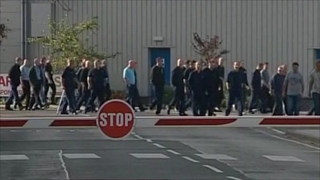 BAE workers at the Brough factory in East Yorkshire