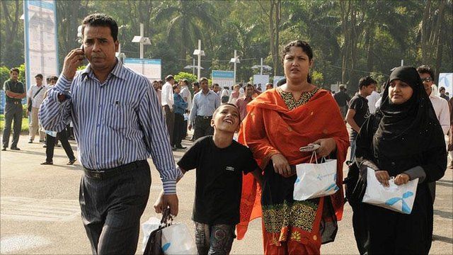 Mobile phone user, Bangladesh; photo credit Telenor