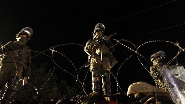Roadblock in Kosovo