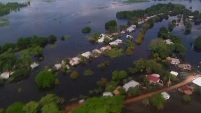 Flooding in the state of Tabasco on Mexico's Gulf coast