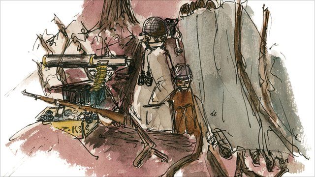 Sketches from the front: WWII veteran's hand-drawn memoir - BBC News