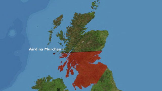 Map de roinn iomain a' chinn a deas