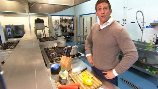 Alex Reid in the kitchen