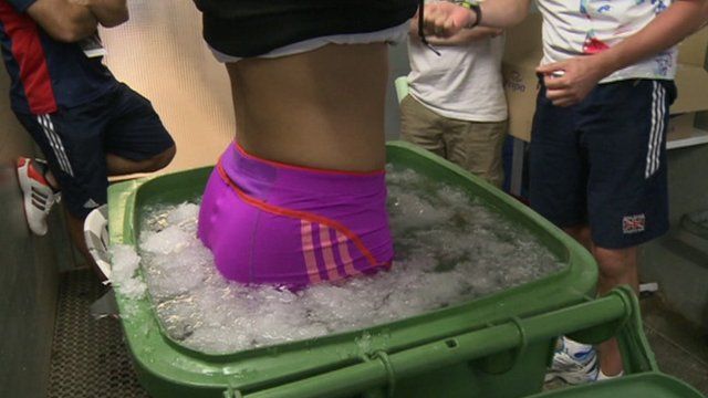 Jessica Ennis in ice