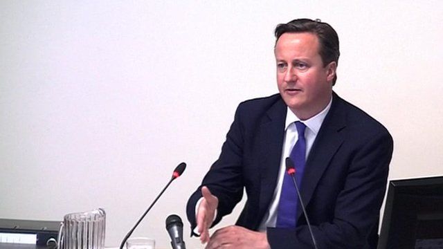David Cameron at Leveson Inquiry
