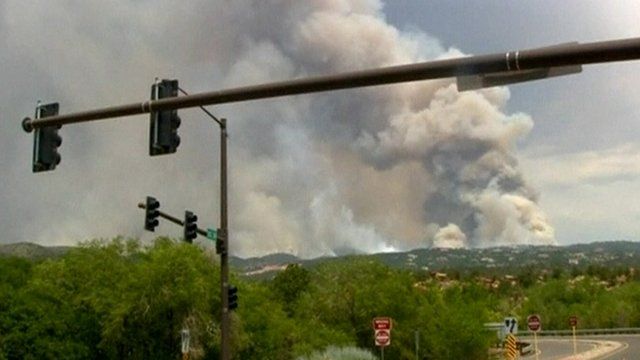 smoke from the fires