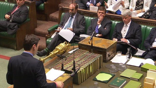 Andy Burnham speaking in the House of Commons