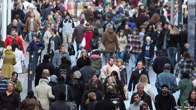 Shoppers in Leeds