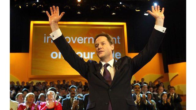Nick Clegg at last year's LibDem conference