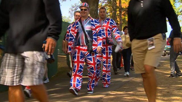 British golf fans at the Ryder Cup in Chicago