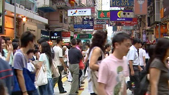 Commuters in Hong Kong