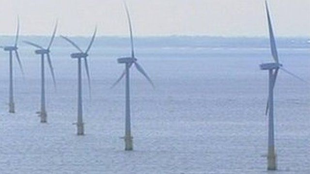 Fferm wynt môr ger Norfolk