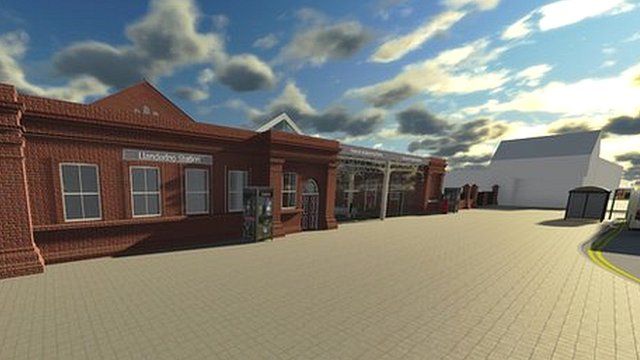 An architect's impression of Llandudno station