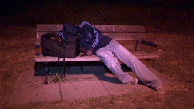 Homeless teenager in London