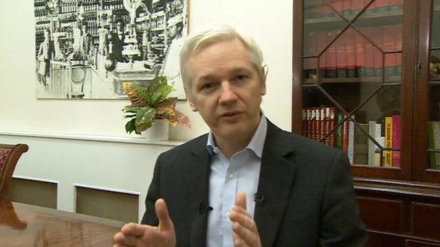 Julian Assange speaks about Manning case - BBC News