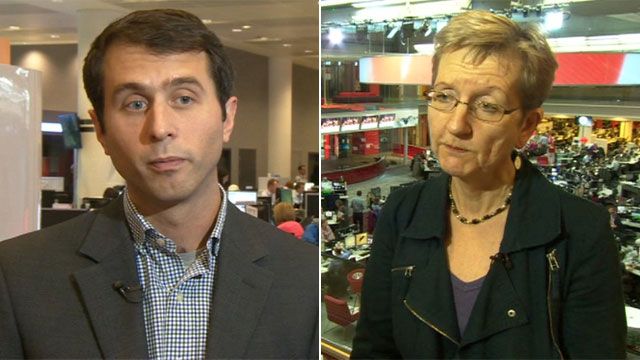 Alexander Ehmann from the Institute of Directors and Sarah Veale from the TUC