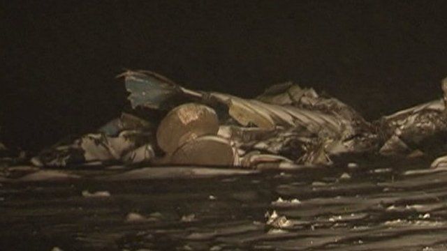Wreckage from the An-72 transport plane near Shymkent (25 Dec 2012)