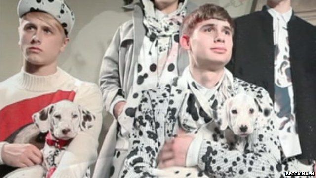 Dalmatian puppies in photoshoot for menswear designer Joseph Turvey