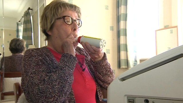 Patient using telecare