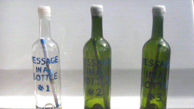 Bottles containing messages