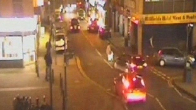 CCTV image of moment before collision