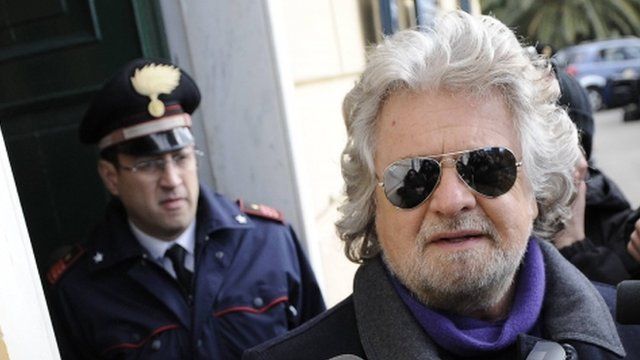 Italian ex-comedian Beppe Grillo