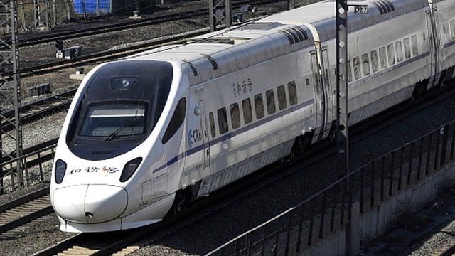 CRH passenger train in Shenyang