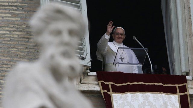 Pope Francis at window