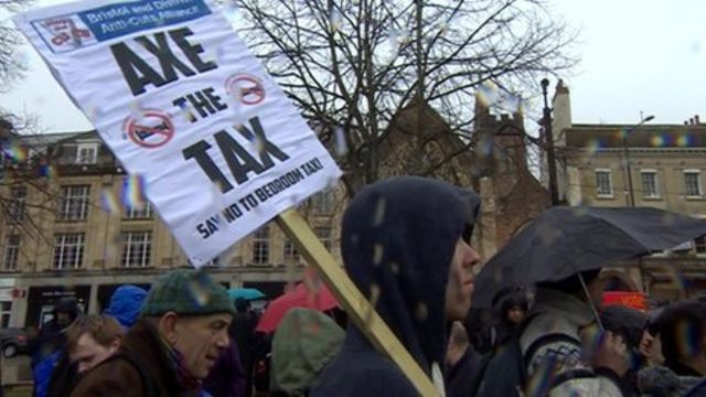 Welfare reform protesters in Bristol