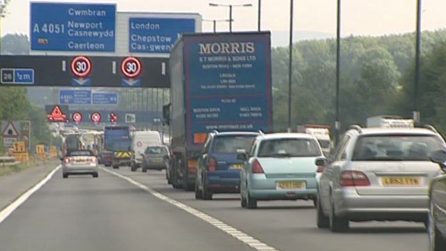 Newport M4 traffic eased #39 for almost a third the cost #39 BBC News