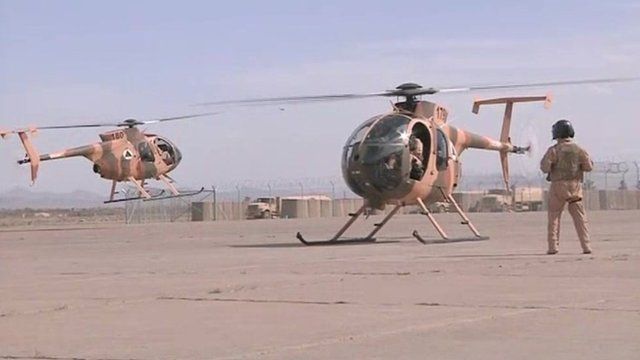 Two helicopters