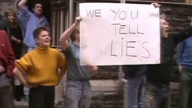 anti-Thatcher protest