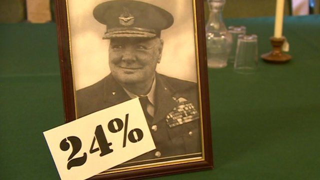 Winston Churchill in photo frame
