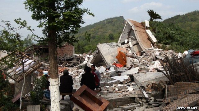 Ruins of house in China
