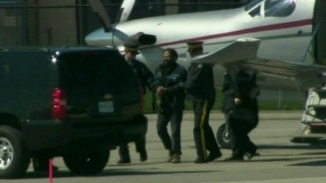 Terror suspect transferred to car