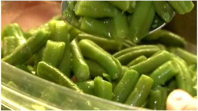 Green beans from a can