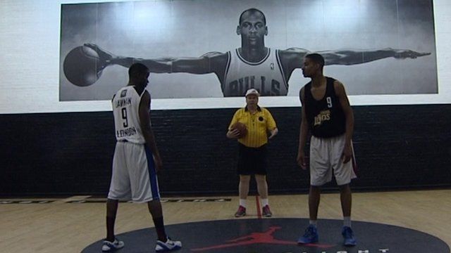Adam Boulton and basketball players