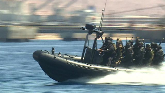 Special forces in boat, Jordan