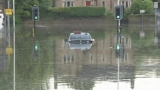Flooded road