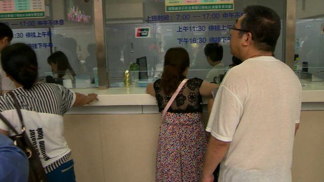 Patients at a Chinese hospital