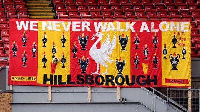 Hillsborough memorial banner