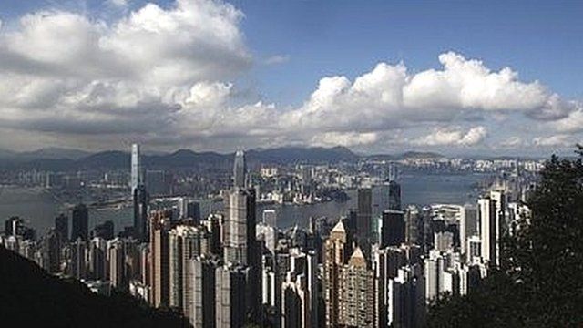 Hong Kong skyline on a clear day