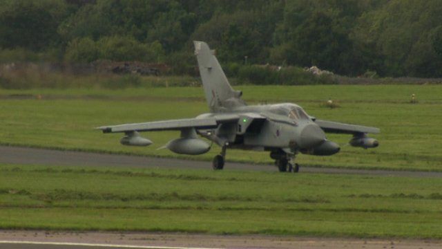 Royal Air Force Squadron Returns To Aldergrove Base Bbc News