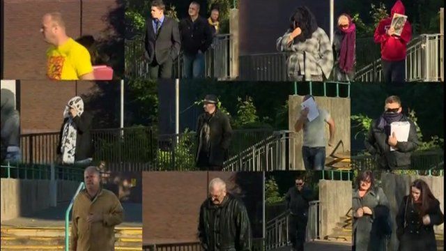 Defendants in the 'cash for crash' case