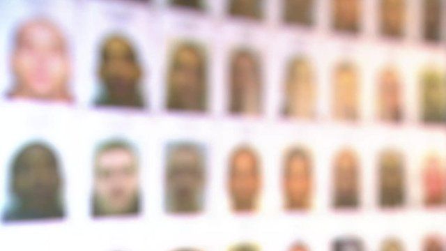 Wall of gang members