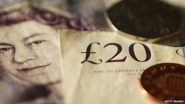 Pound sterling notes and coins