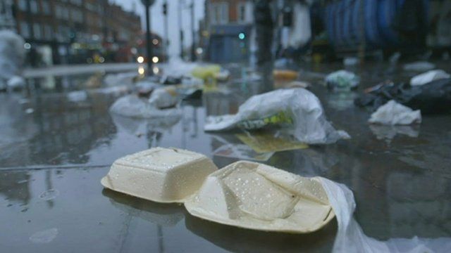 Litter on street